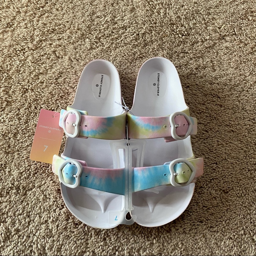 NWT Stoney Clover Lane Tie Dye Slides
